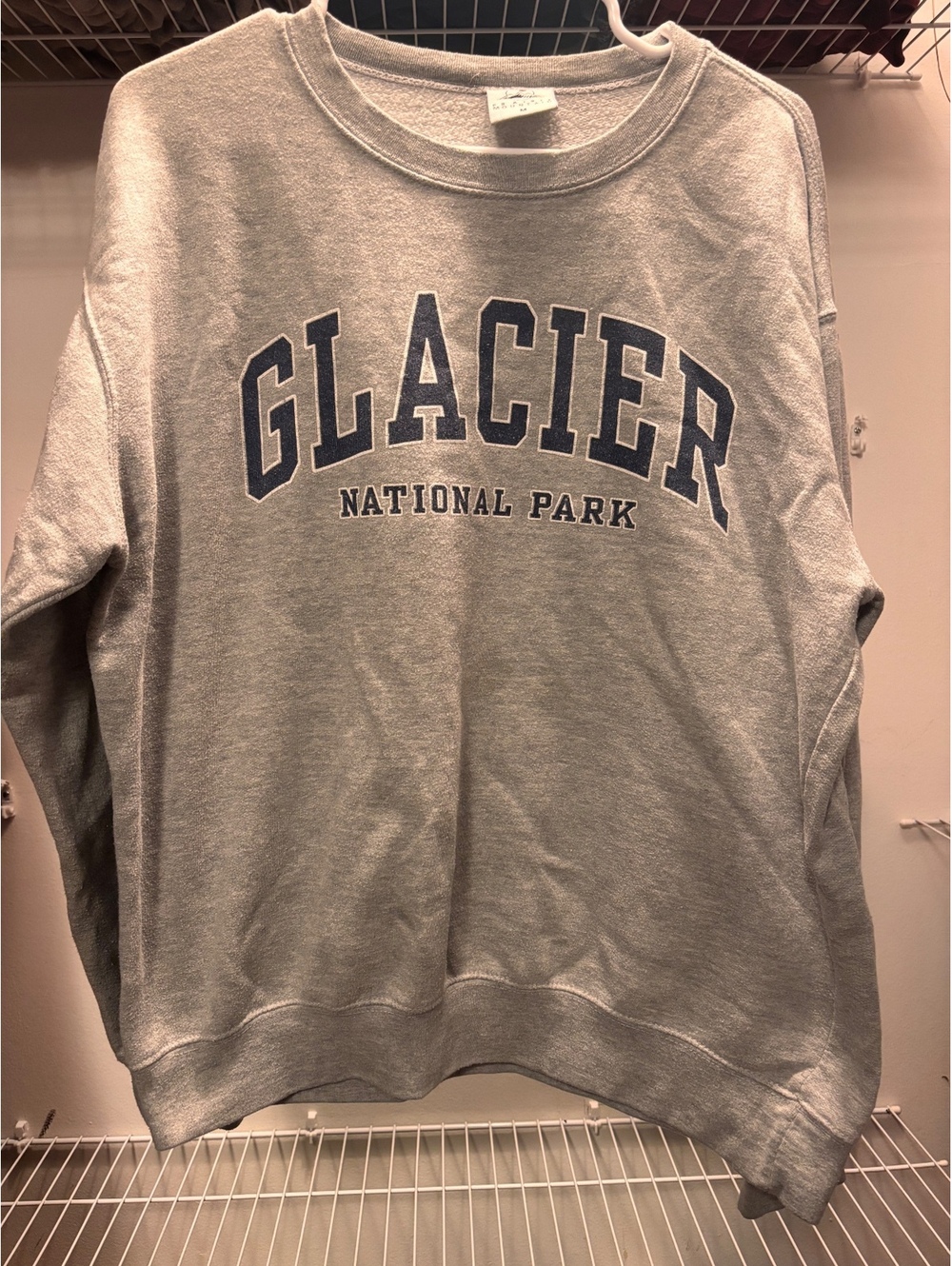 Prairie Mountain Glacier National Park Gray Crewneck Sweatsh